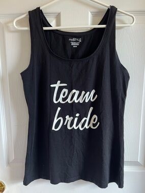 mySTYLE Black "Team Bride" Scoop Neck Tank